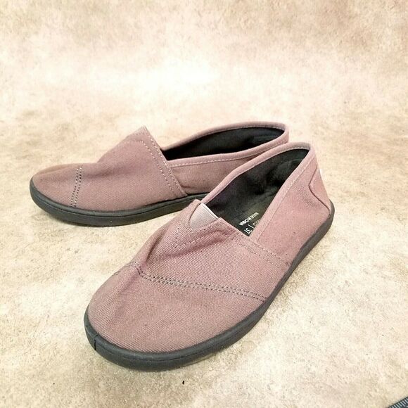 TOMS Womens   Size 6.5 Brown Fabric Slip On Loafer Flats - Picture 7 of 10